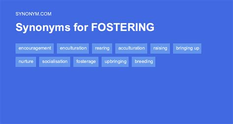 fostering synonym|foster similar words.